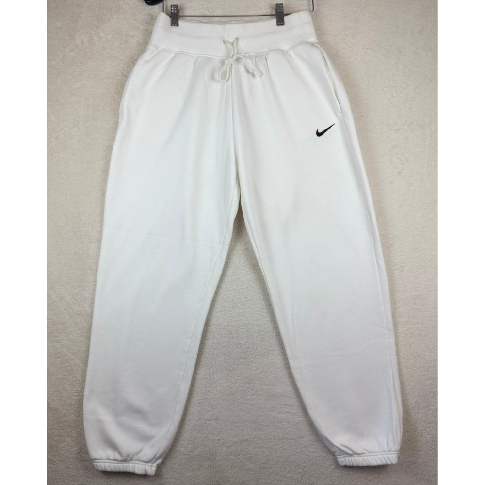 Nike Phoenix Fleece High‎ Waisted Sweatpants Sail White Joggers Medium